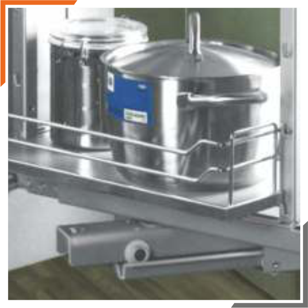 Revolving and Soft Stop Tall Unit (With Wire Basket)