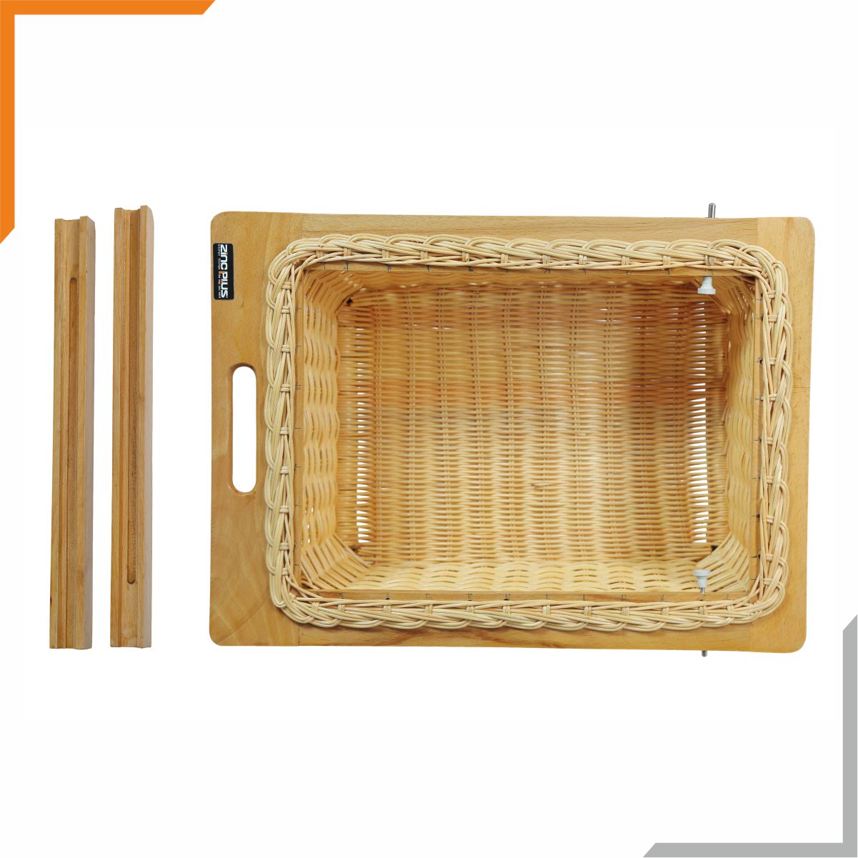 Wicker Basket with Runners (Gold)