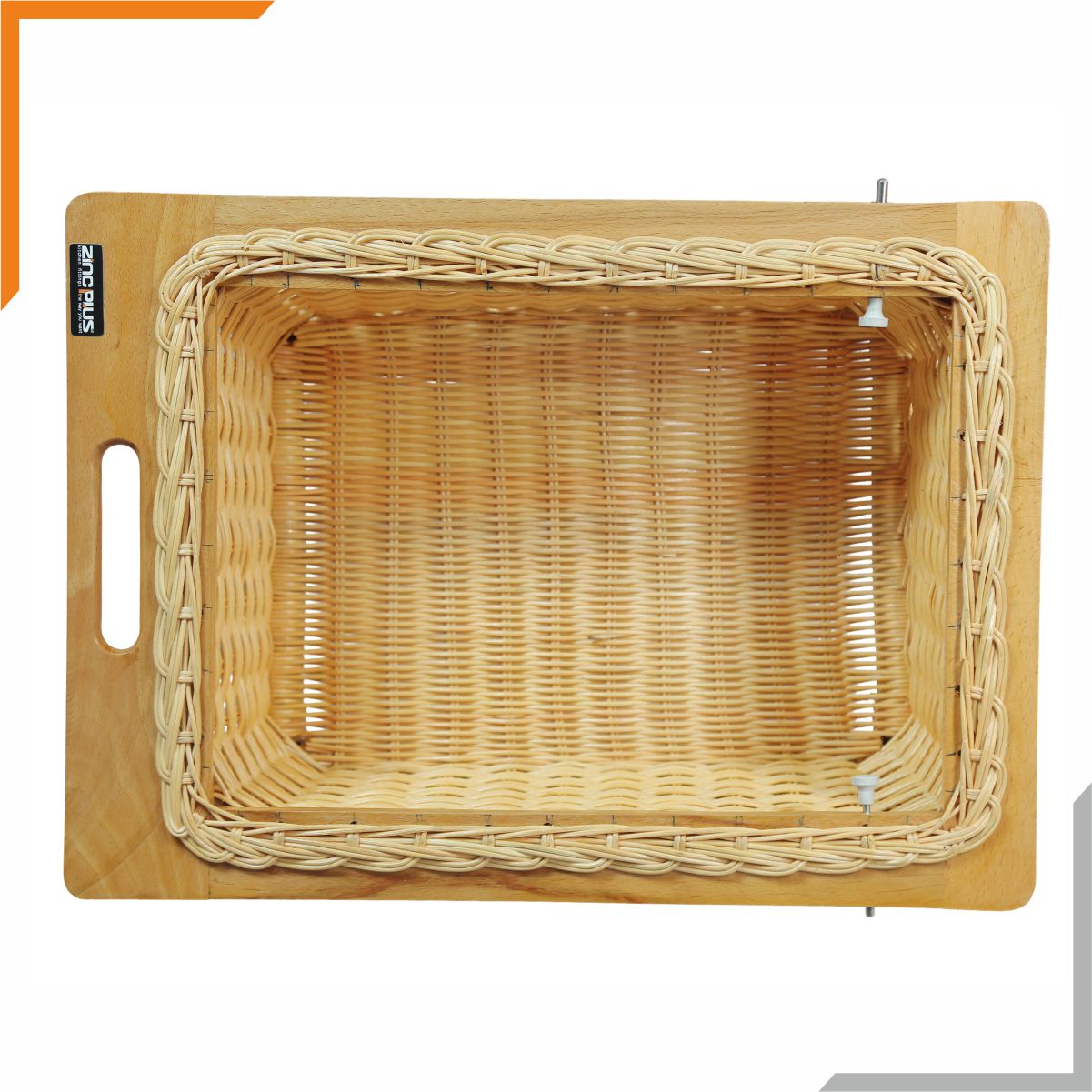 Wicker Basket with Runners (Gold)