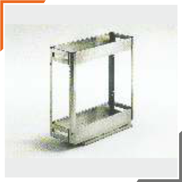 SS Satin Bottle Pullout with (Two Shelves)