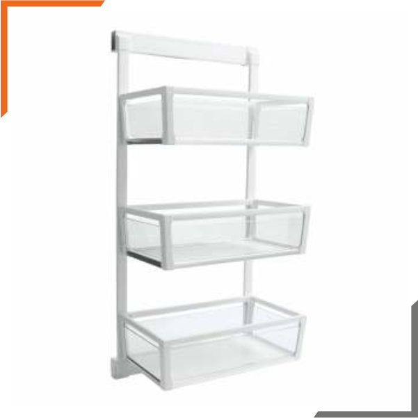 3 Tiers Lateral Glass Sides Basket