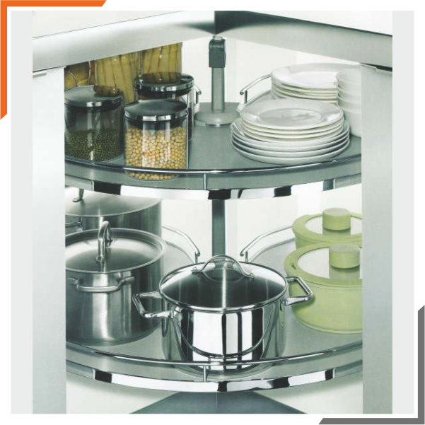 Push Carousel with Wooden Base (Rivo 270)