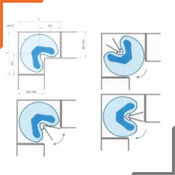 Push Carousel with Wooden Base (Rivo 270)