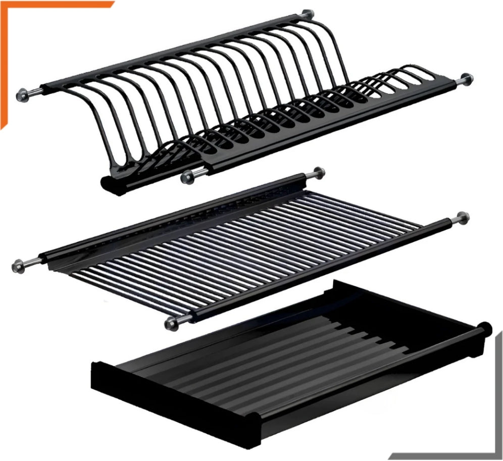Dish Rack Black (Glass & Plate Tray)