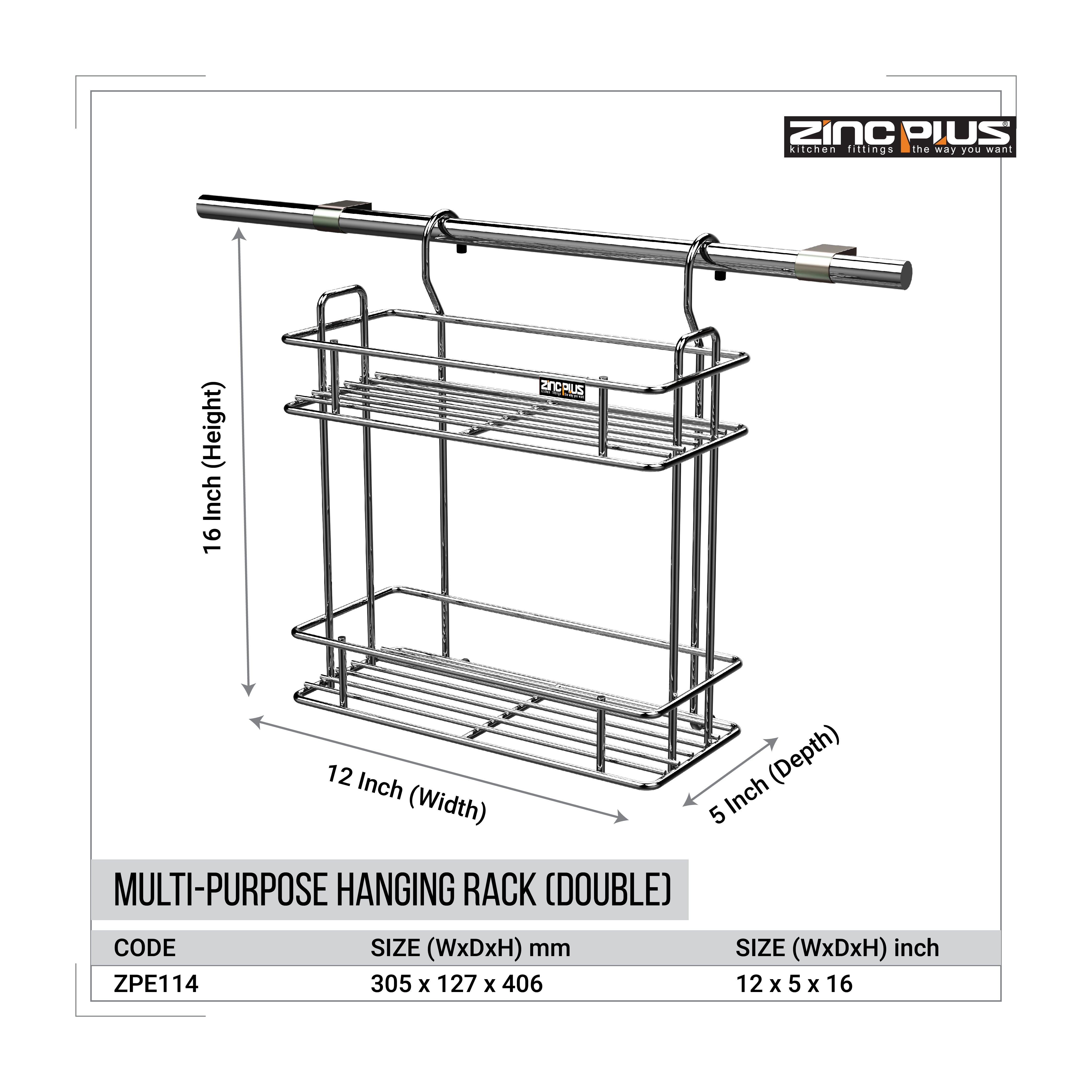 Multi Purpose Hanging Rack (Double)