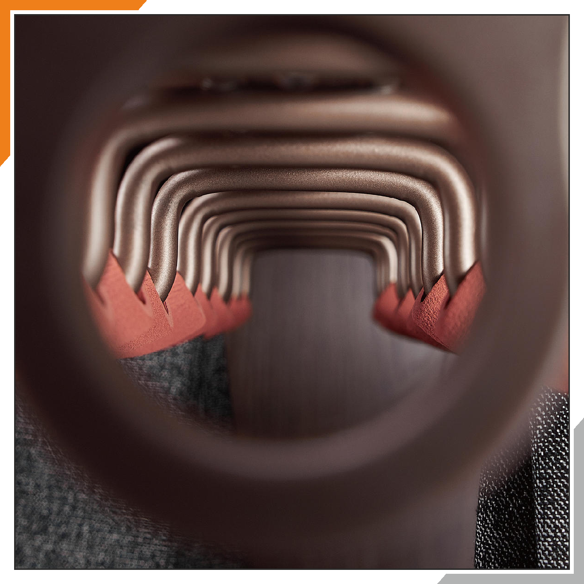 Top Mounted Pants Rack With Two-Row (Mocha Color)