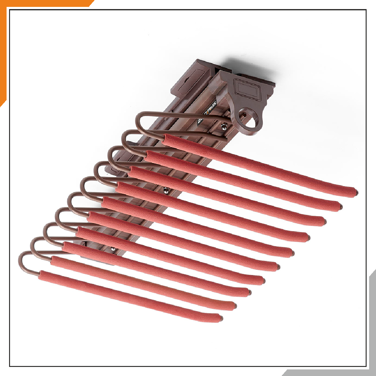 Top Mounted V-Pants Rack (Mocha Color)