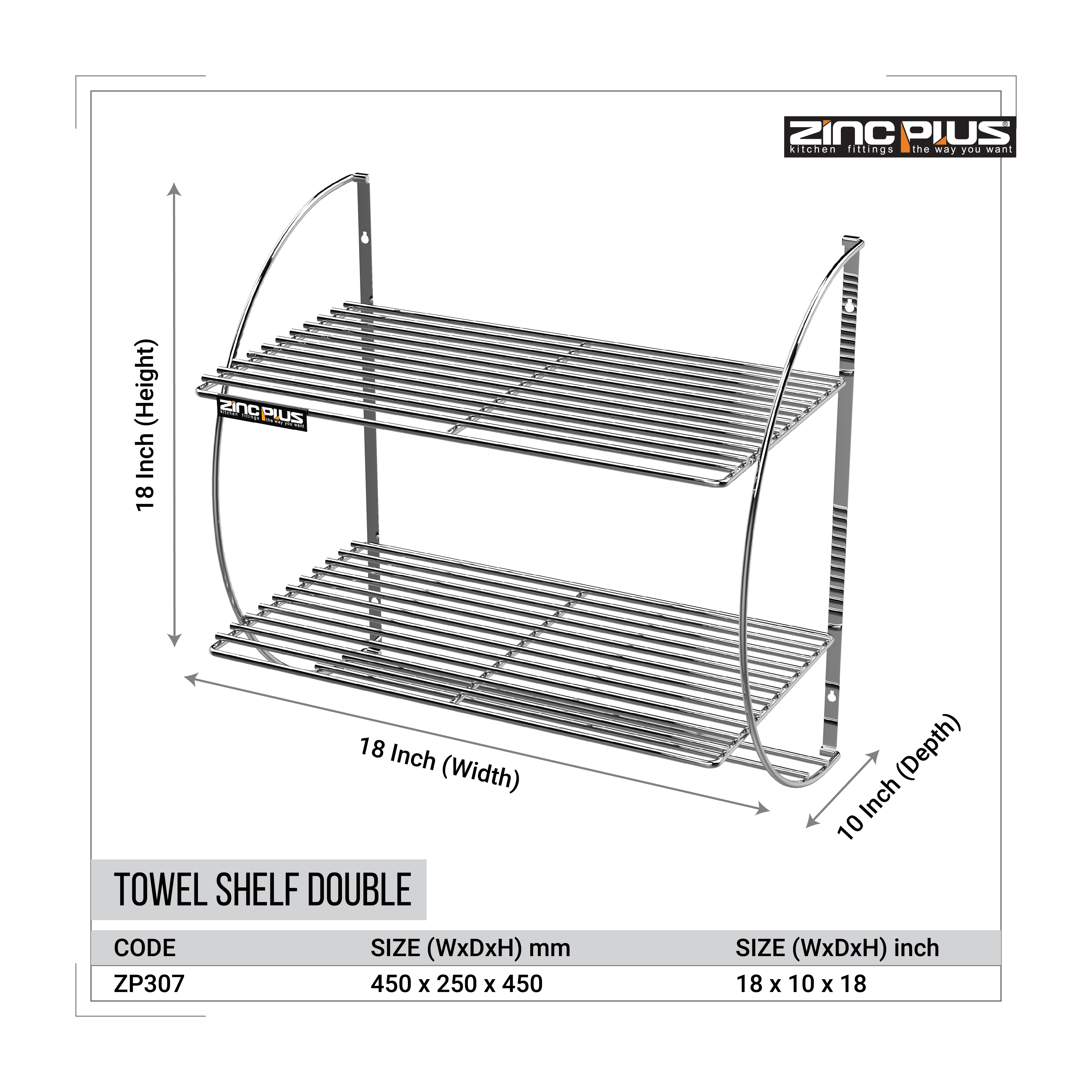 Towel Shelf Double
