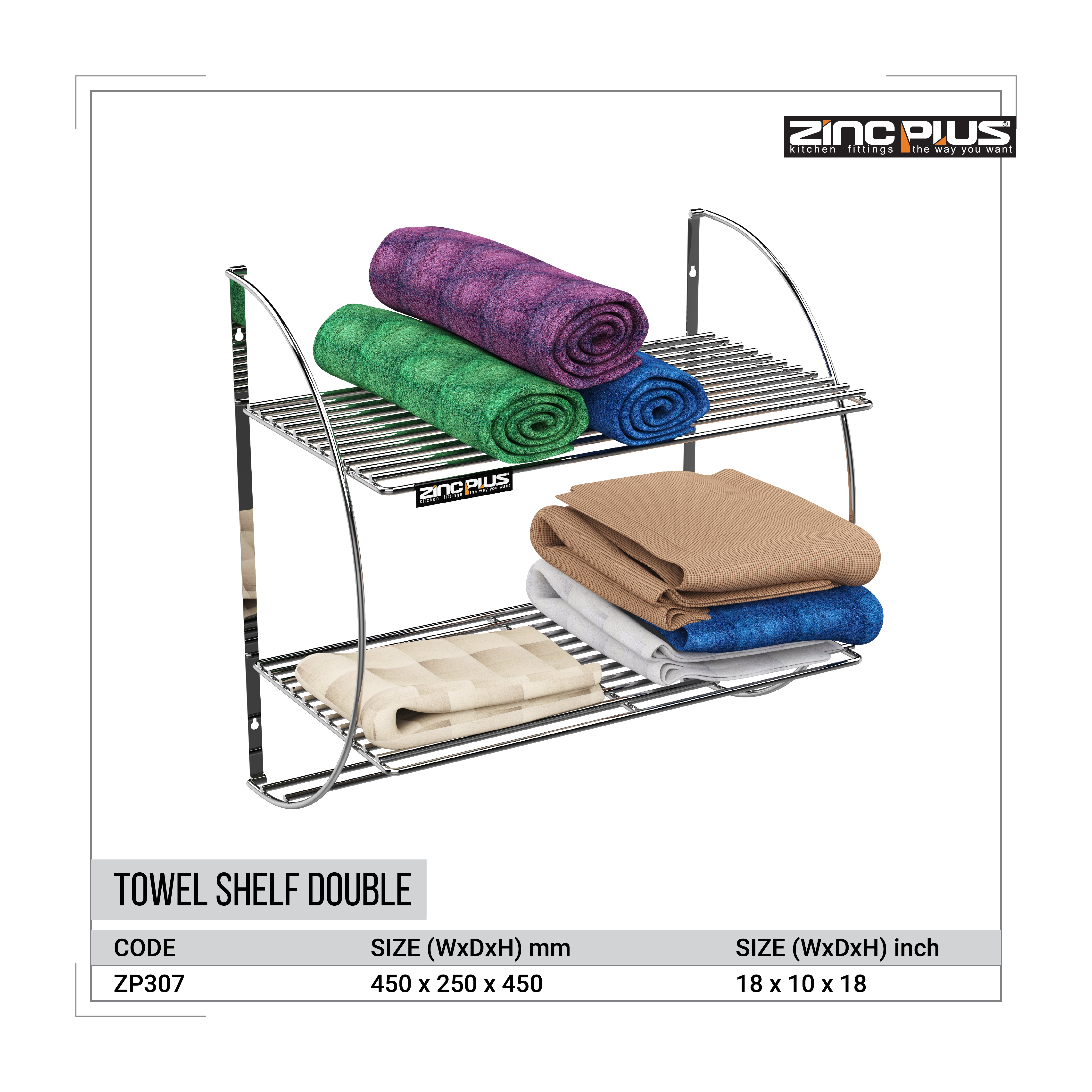 Towel Shelf Double