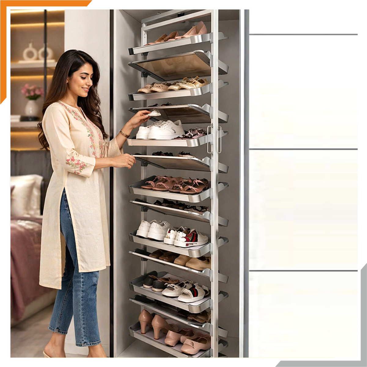 360° Rotating Shoe Rack