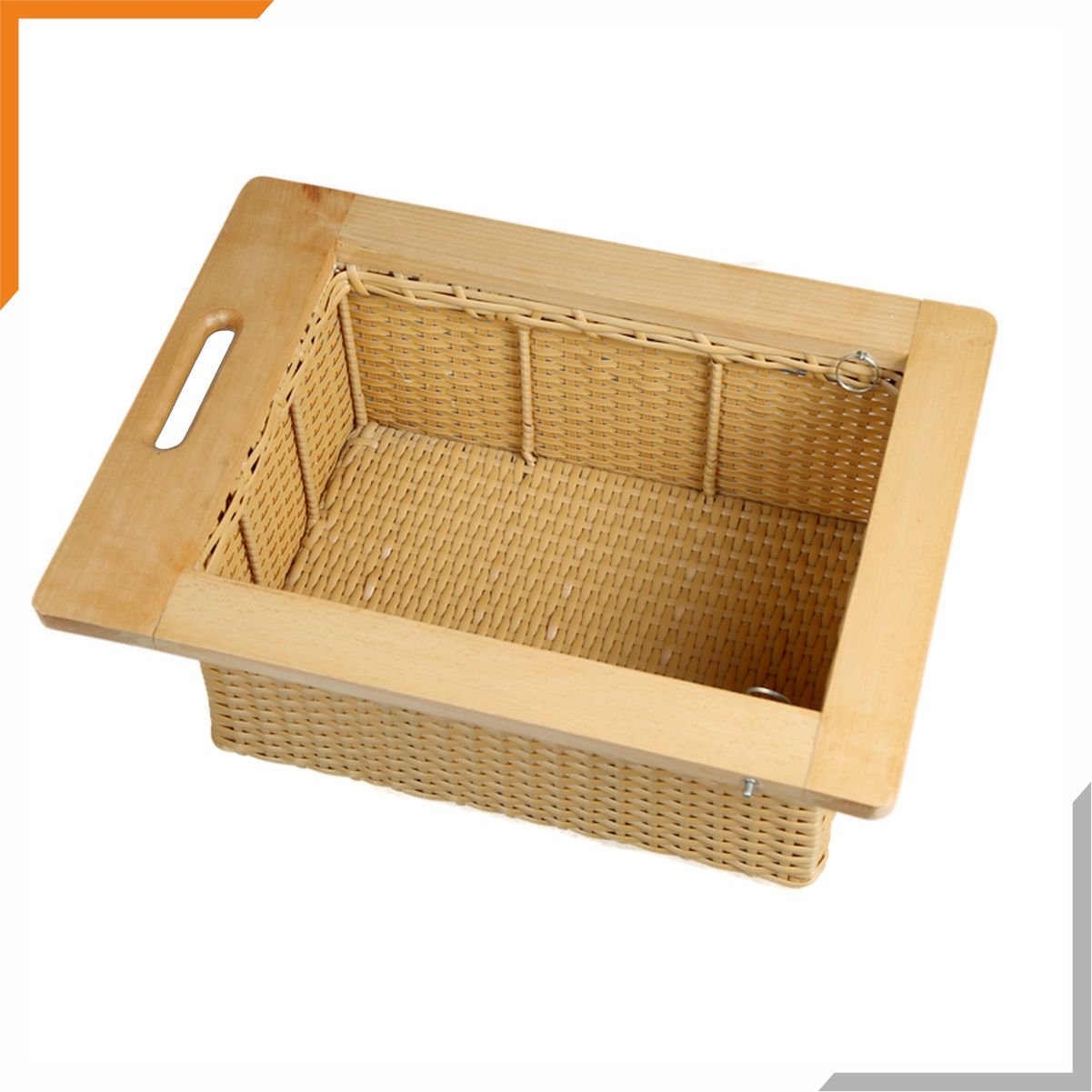 PVC Rattan Wicker Basket with Runners (Diamond)