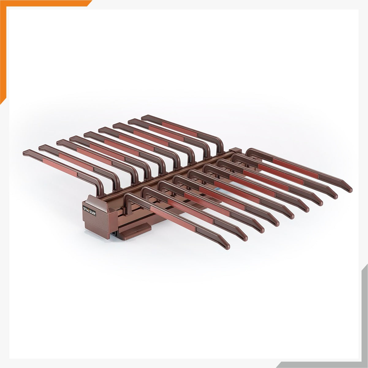 Top Mounted Pants Rack With Two-Row With ABS Gallery (Detachable)