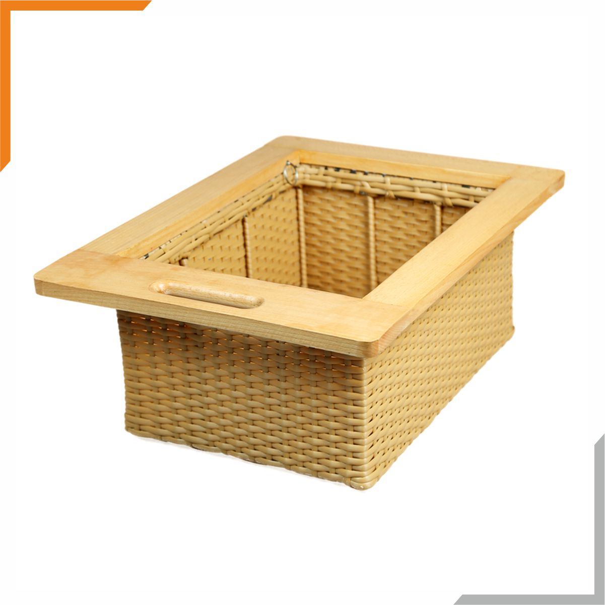PVC Rattan Wicker Basket with Runners (Diamond)